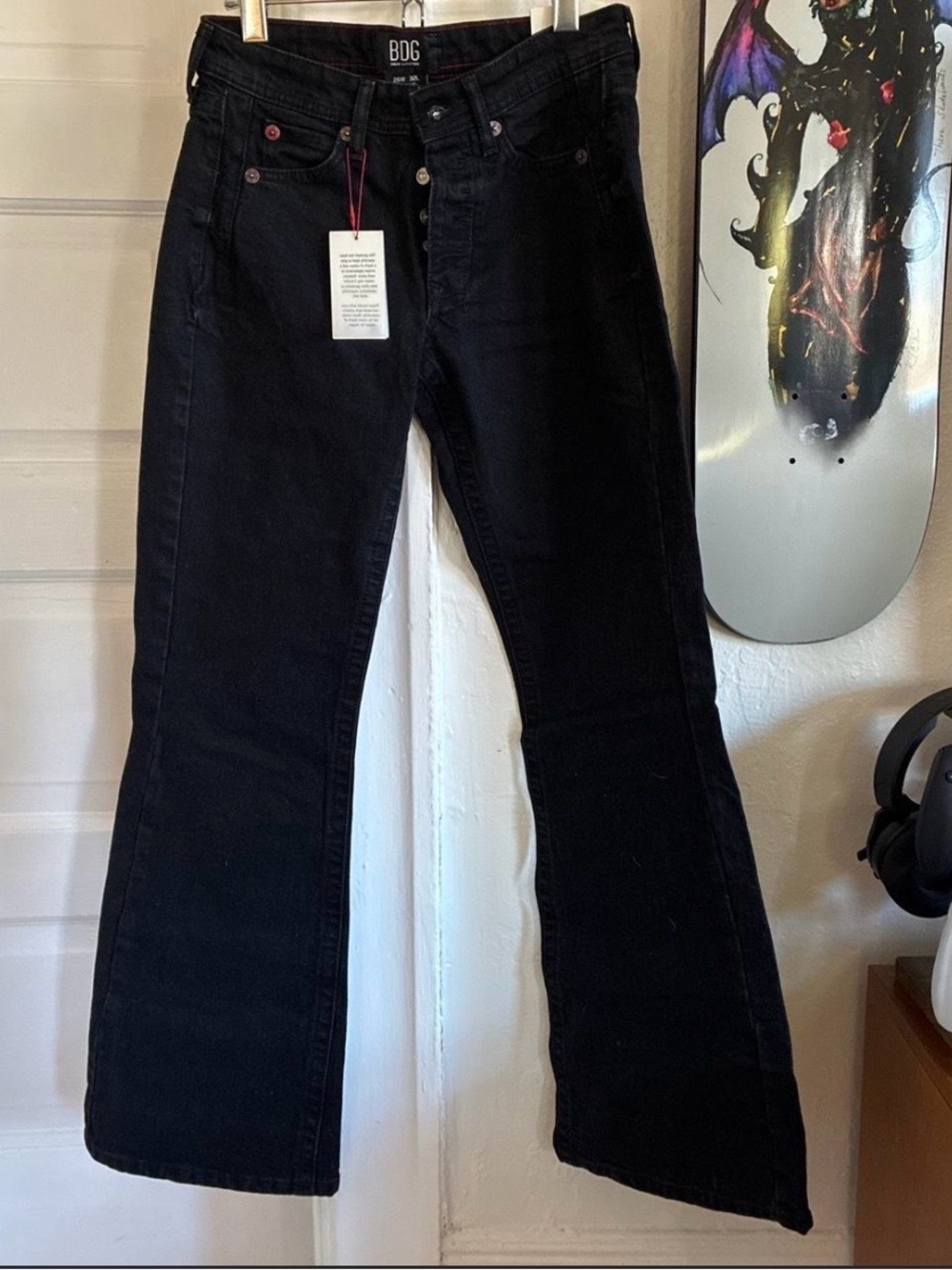 BDG Black Flare Jeans — Wide Leg Women's Denim